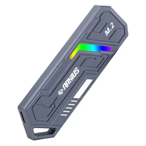 RaXius DK03 USB-A/Type-C Kablolu RGB 22x80 M.2 NVMe Taşınabilir Harici SSD
